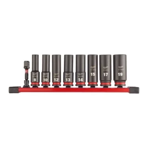 Jogo de 9 Chaves de Caixa de Impacto Compridas SHOCKWAVE™ IMPACT DUTY 3/8 - MILWAUKEE