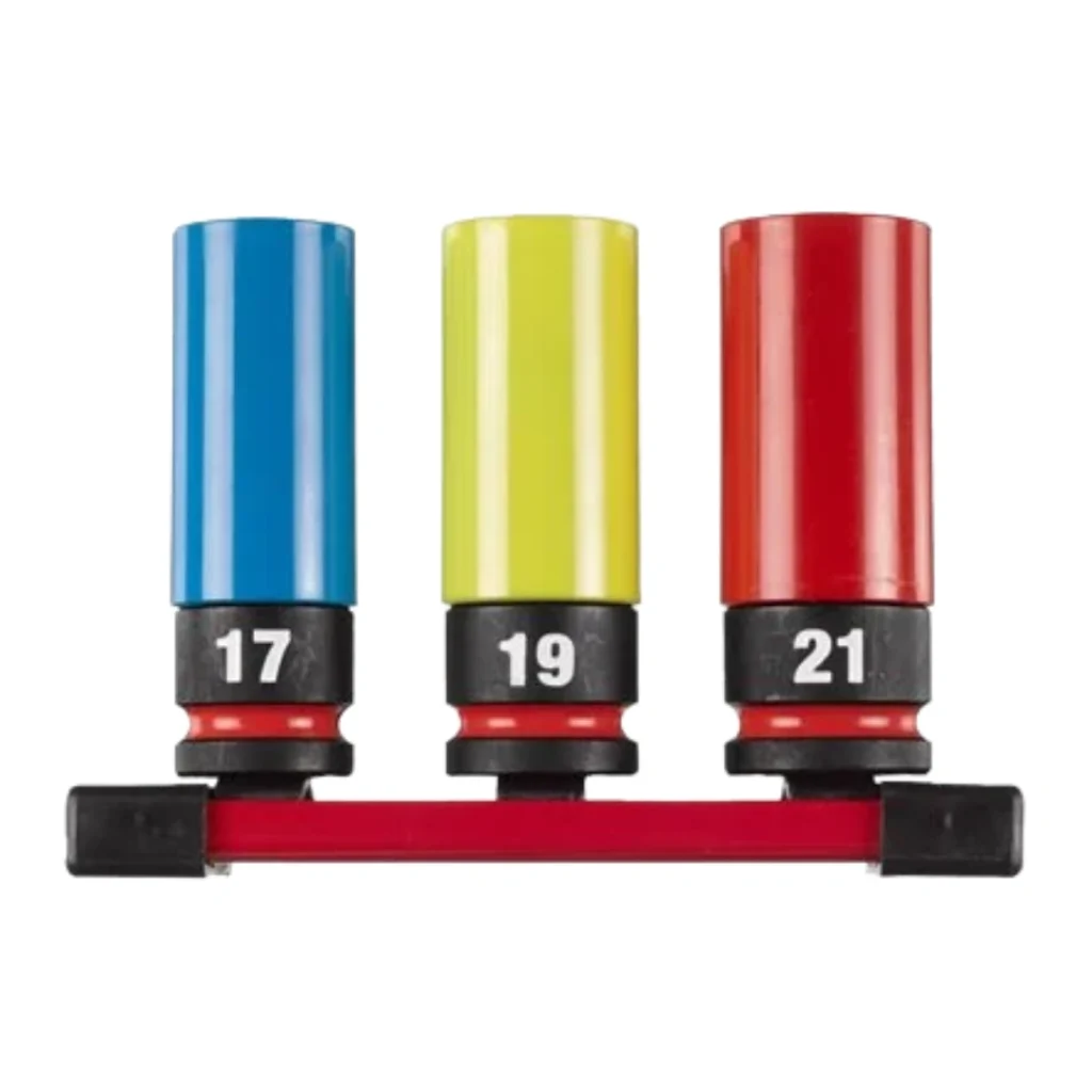 Jogo de 3 Chaves de Caixa de Impacto para Jantes 1/2 - MILWAUKEE