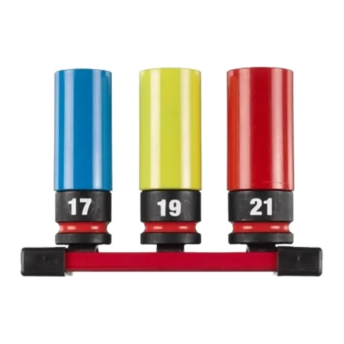 Jogo de 3 Chaves de Caixa de Impacto para Jantes 1/2 - MILWAUKEE