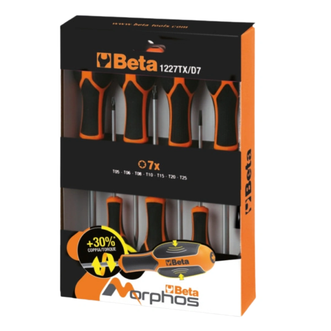 Jogo de 7 Chaves de Fendas Torx 1227TX/D7 - BETA