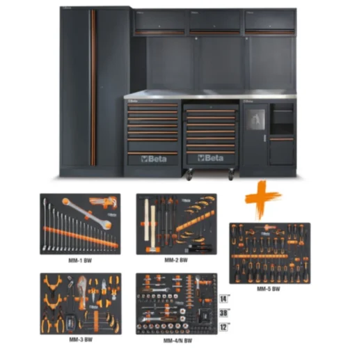 Combinação de Mobiliário Modular C45PRO 2.0 com 268 Ferramentas - BETA