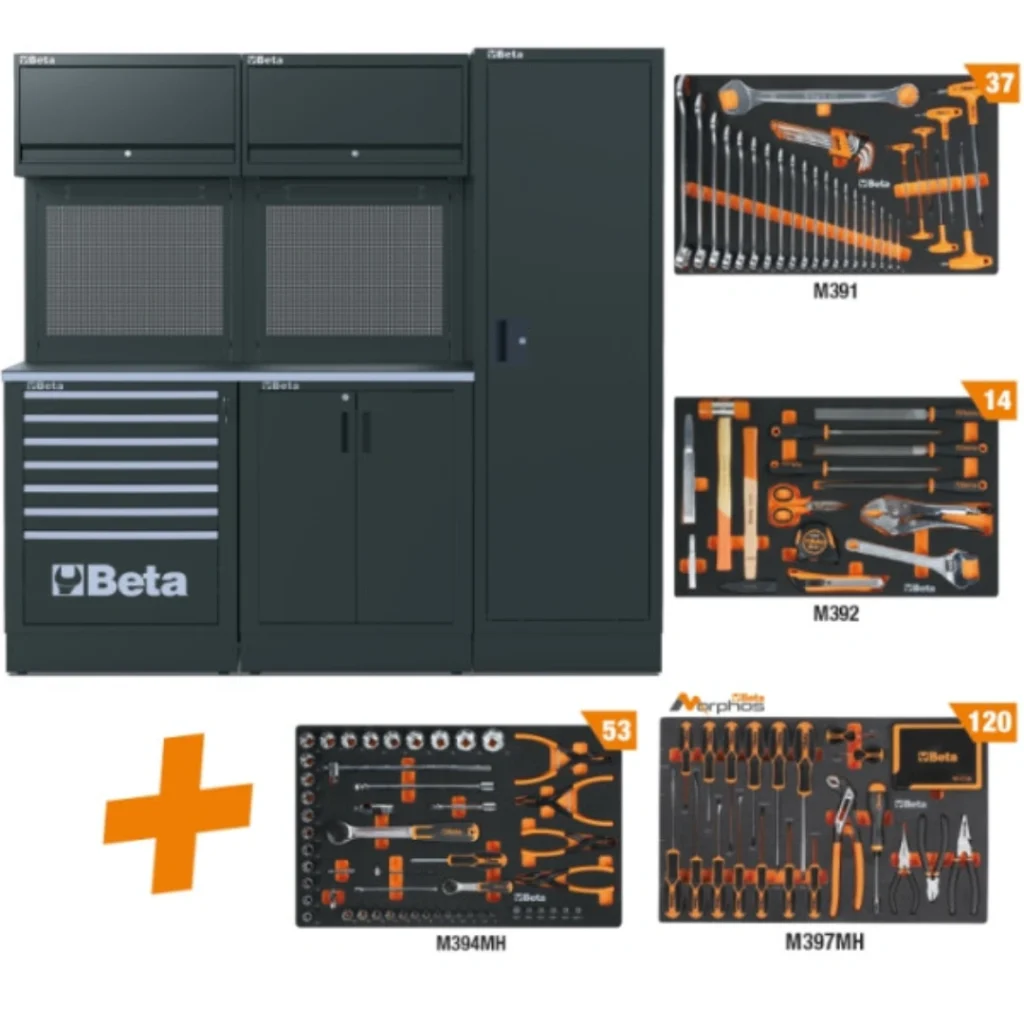 Mobiliário Modular para Oficina RSC50 2.0 com Jogo de 224 Ferramentas - BETA