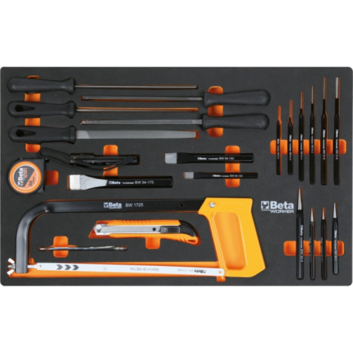 Carro de Ferramentas XL Laranja (9 Gavetas / 487 Peças) - BETA 8