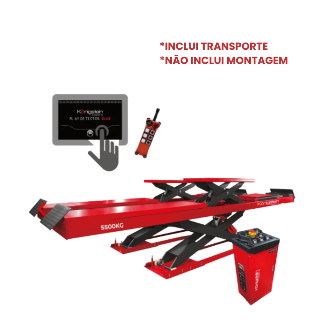 Elevador de Dupla Tesoura de Embutir para Alinhamento com Comprimento Especial e Detetor de Folgas - Königstein