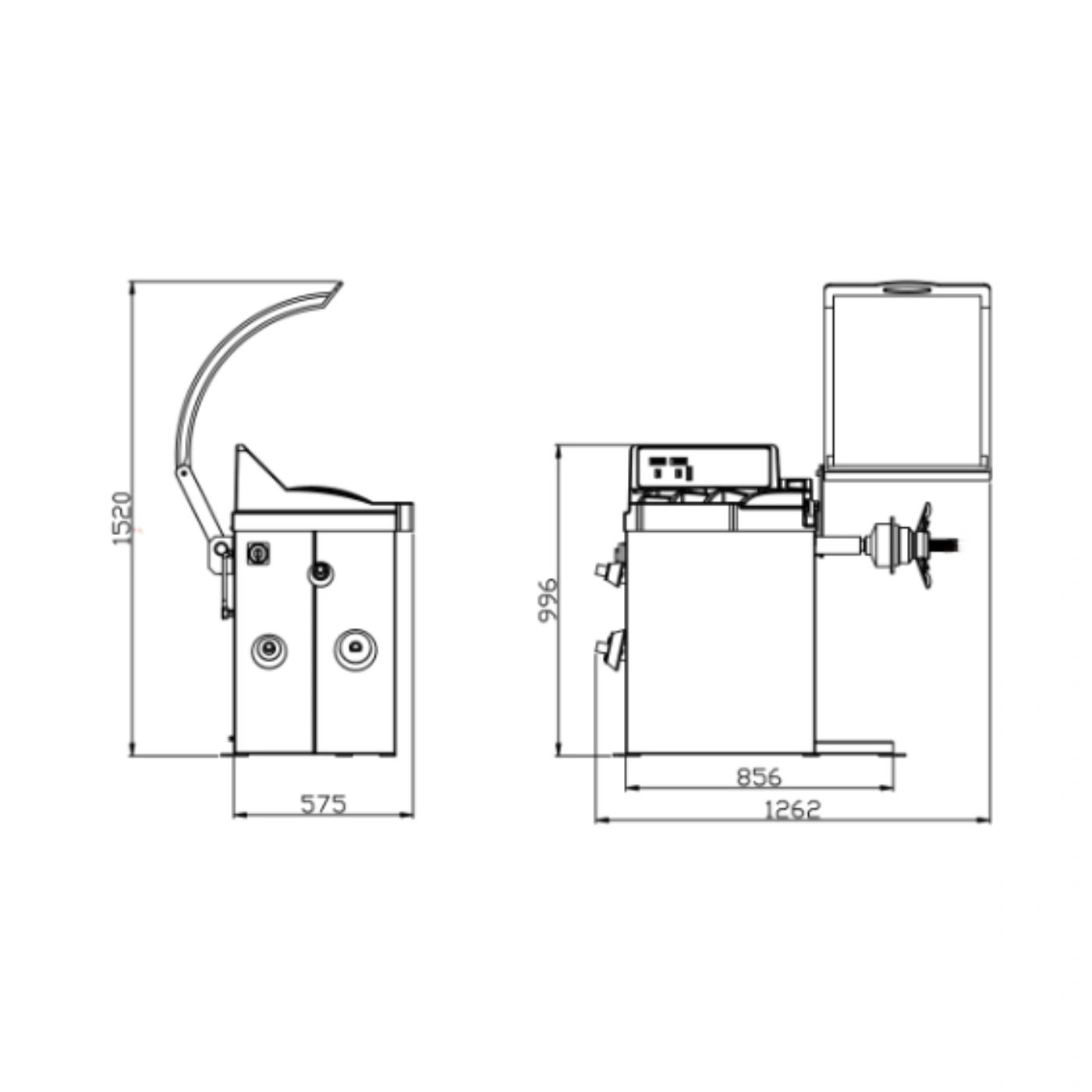Equilibradora de Rodas 10" - 30" com Laser - Königstein 2