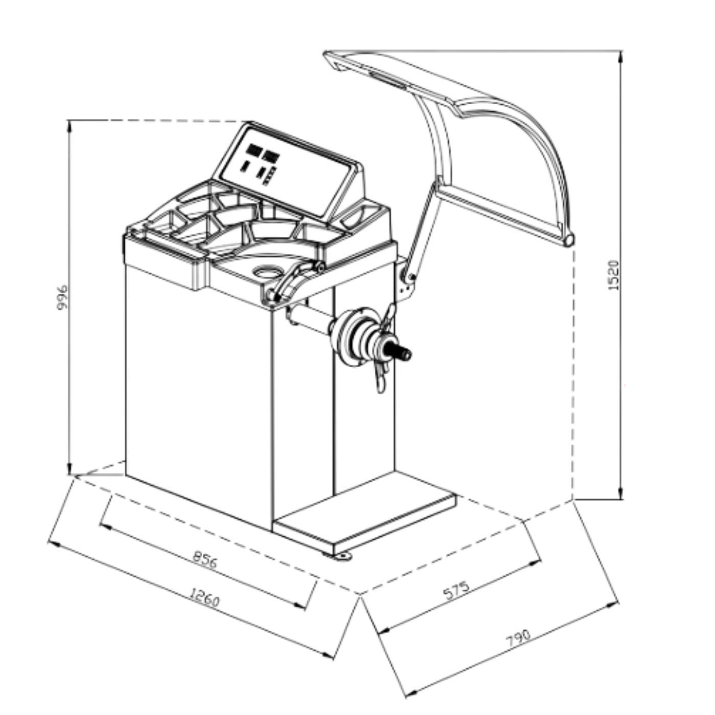 Equilibradora de Rodas 10" - 30" com Laser - Königstein 3