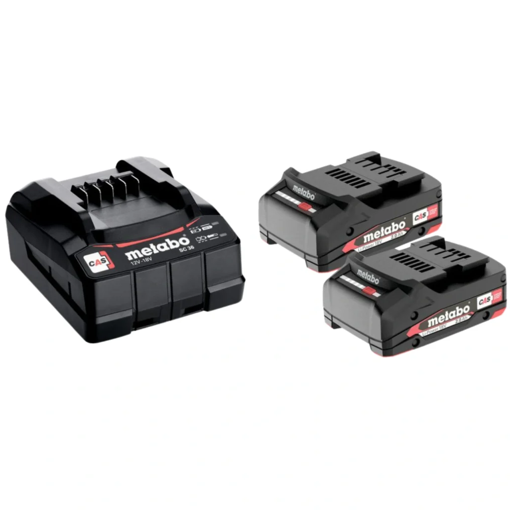 Set de 2 Baterias 2.0 Ah + Carregador - Metabo