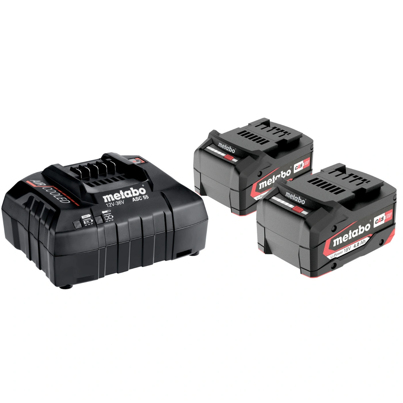 SET 4 Ah (2 Baterias + Carregador) - Metabo