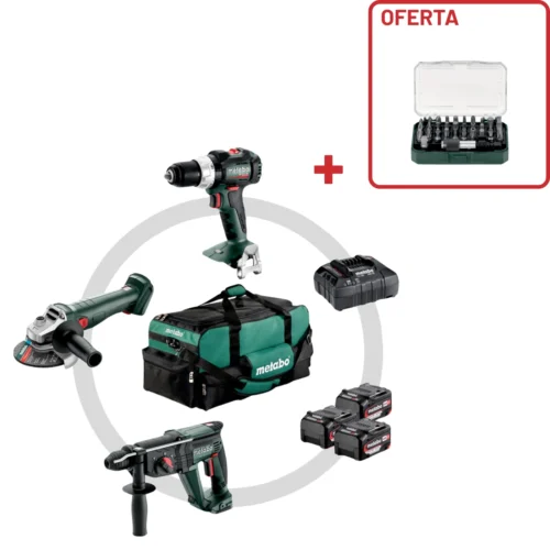 Combo Set 3.1 Conjunto de ferramentas sem fio com OFERTA de Caixa de 32 bits 26697 - Metabo