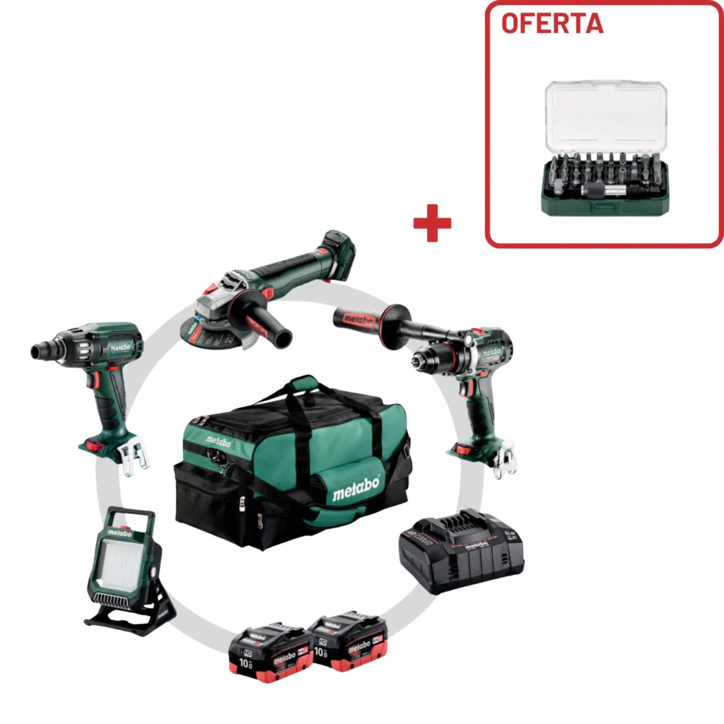 Combo Set 4.3.2 18 V Conjunto de ferramentas sem fio com OFERTA de Caixa de 32 bits 26697 – Metabo