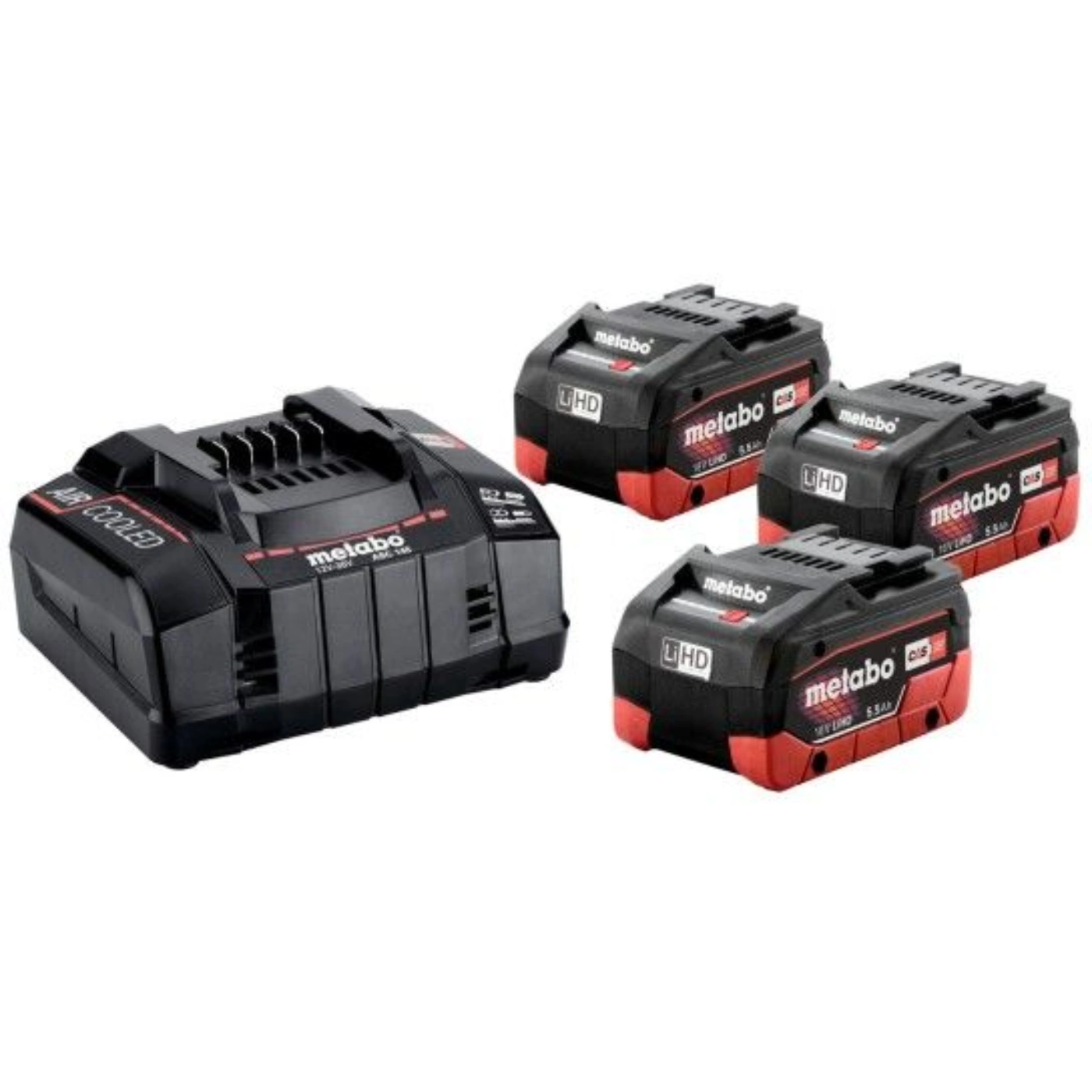 SET 5.5 Ah (3 Baterias + Carregador) - Metabo