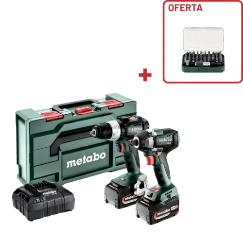 Combo Set 2.9.3 18V Conjunto de ferramentas sem fio com OFERTA de Caixa de 32 bits 26697 – Metabo