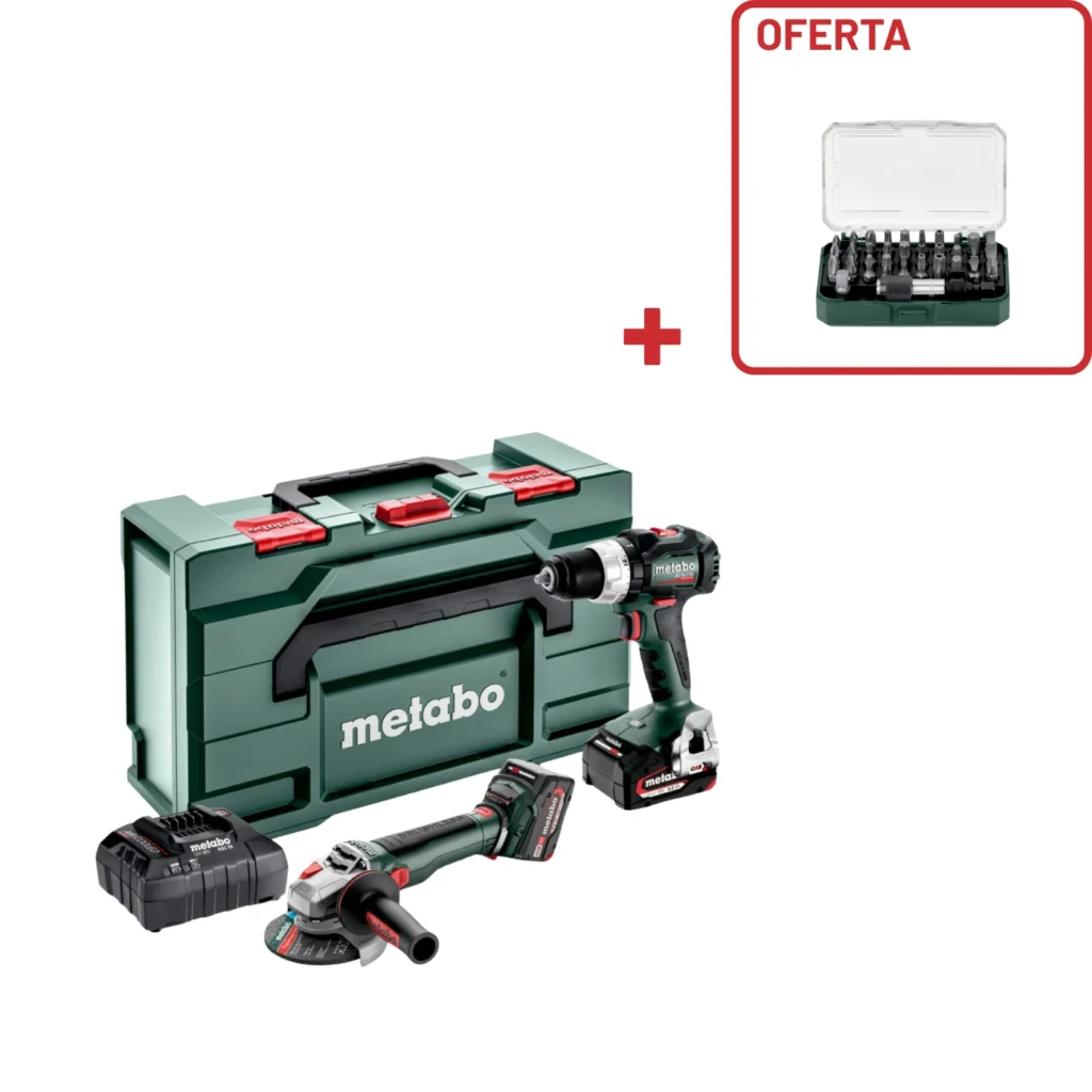 Combo Set 2.9.4 18 V Conjunto de ferramentas sem fio com OFERTA de Caixa de 32 bits 26697 – Metabo