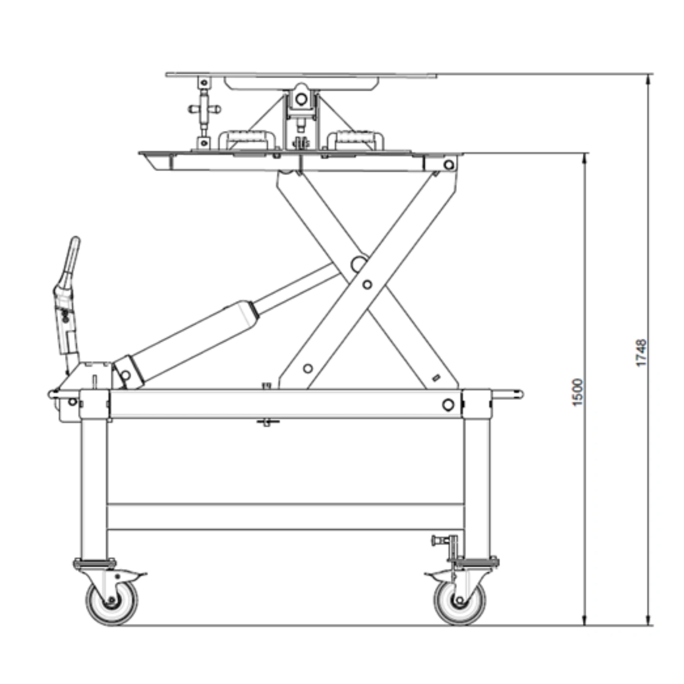 Mesa Elevatória Hidráulica com Bloqueio 1500KG MT1500 - MEGA 2