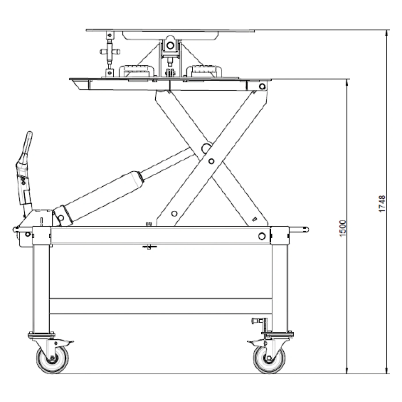 Mesa Elevatória Hidráulica com Bloqueio 1500KG MT1500PLUS – MEGA 2