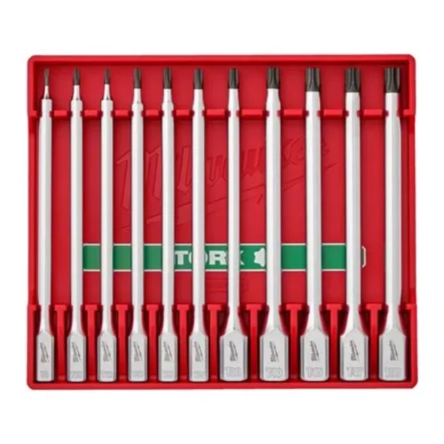 Jogo de 11 Chaves de Caixa de 1/4 e 3/8 com ponta Torx – Milwaukee