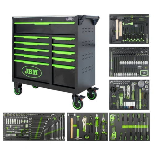 CARRINHO DE FERRAMENTAS 11 GAVETAS COM 332 FERRAMENTAS – JBM