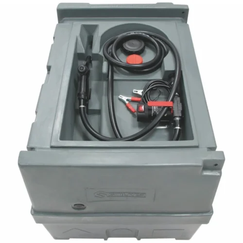 Tanque de Reabastecimento de Diesel PE 400L com Kit de Bomba de Diesel 12V 40 l/min e Bico Manual