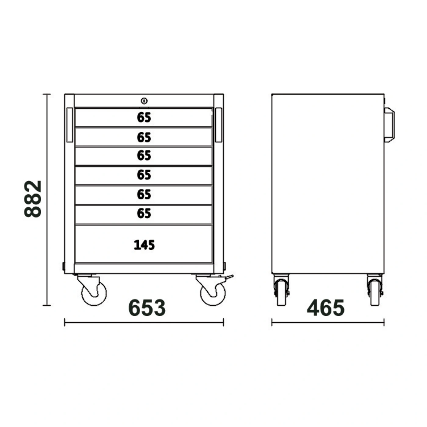 Carro de ferramentas com 7 gavetas C45PRO 2.0 C7 – BETA 2