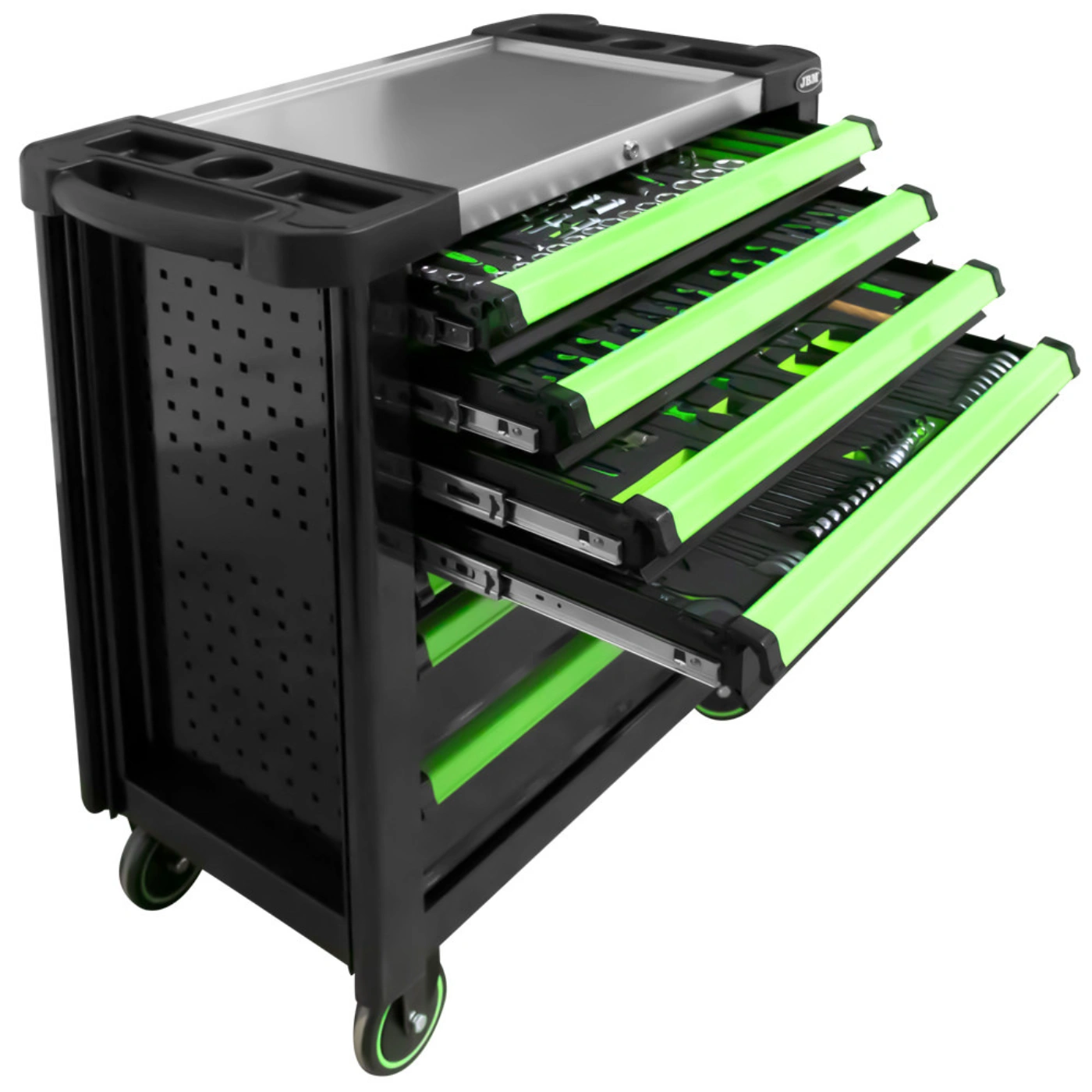 Ficha Técnica - Carrinho de Ferramentas XL com 7 Gavetas Verde Equipado com 199 Peças – JBM 2