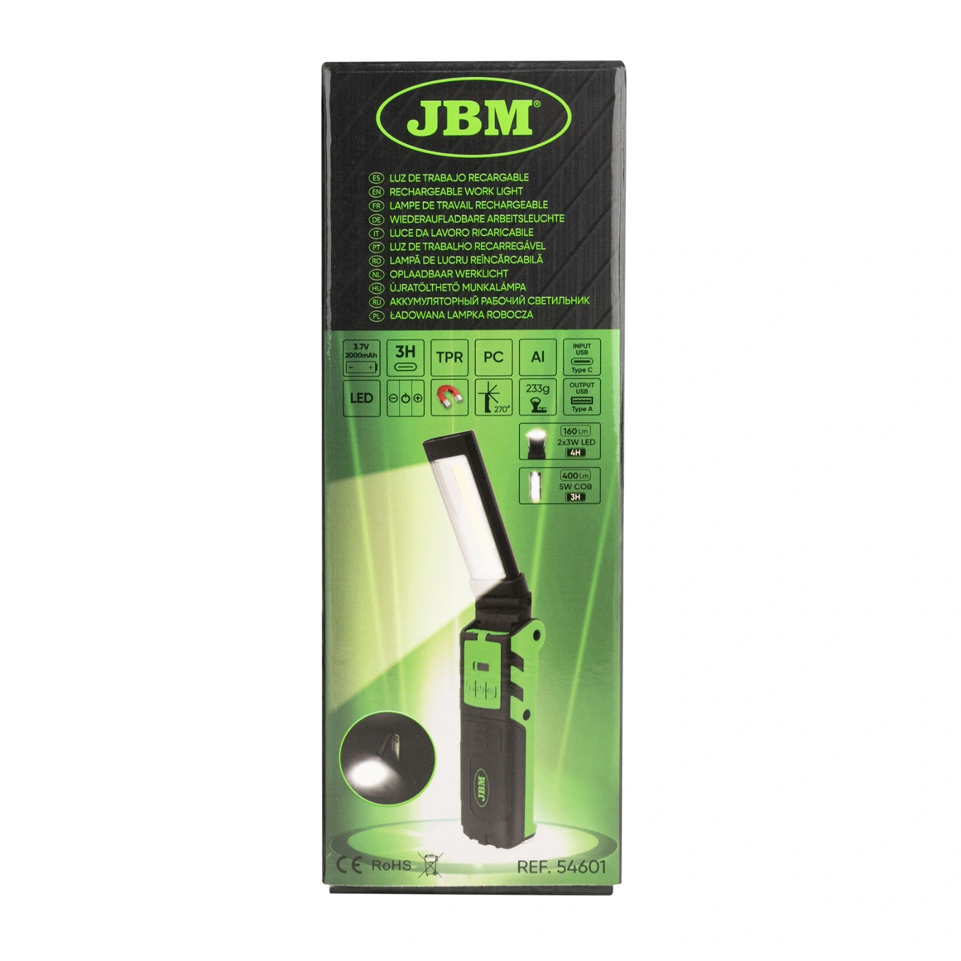 Lâmpada LED Regulável Articulada com Base Imantada - 400LM - JBM 5