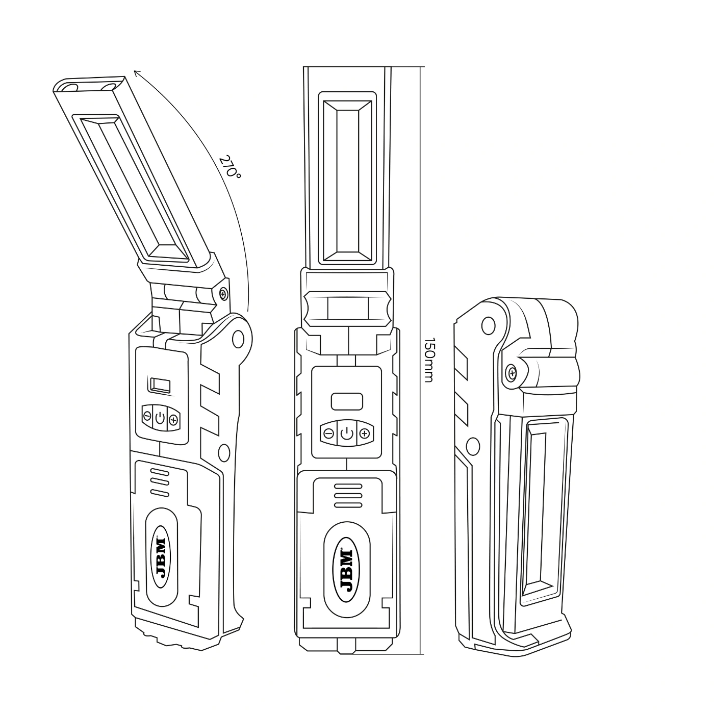 Lâmpada LED Regulável Articulada com Base Imantada - 400LM - JBM 7