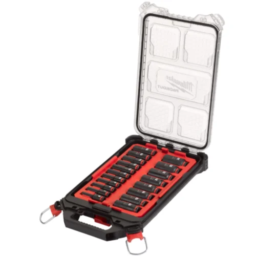 Jogo de Chaves de Caixa de Impacto 3/8" PACKOUT™ – 19 un. – Milwaukee