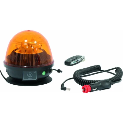 Sinalizador LED Alimentado por Bateria de 4Ah com Base Magnética e Controlo Remoto