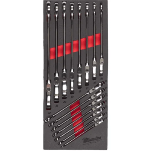 Espuma com 15 chaves combinadas MAXBITE™ com roquete e articuladas - MILWAUKEE