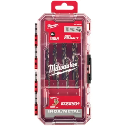 Estojo de 8 Brocas HSS-G Cobalt - Milwaukee