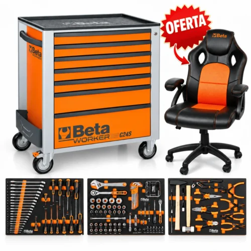 Carro de Ferramentas Beta WORKER C24S 189 Peças Oferta Cadeira